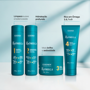 Kit H2ômega Shampoo, Condicionador, Máscara e Leave In (4 itens)
